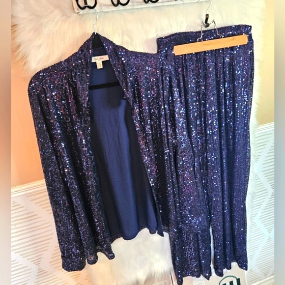 Haver & Blair London Flash Royal Sequin Pantsuit - Picture 2 of 7
